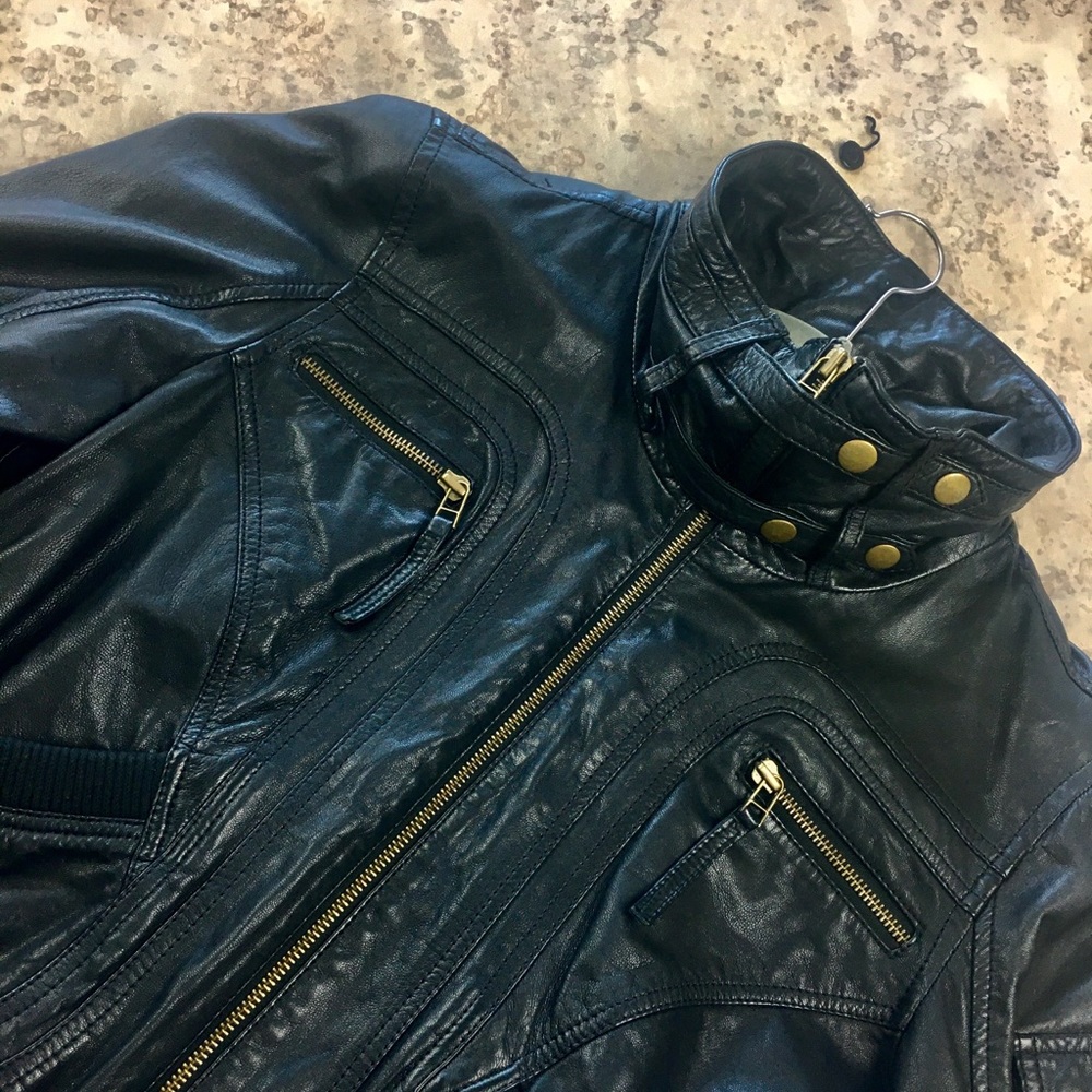 DEPT Real Leather Motorcycle Jacket